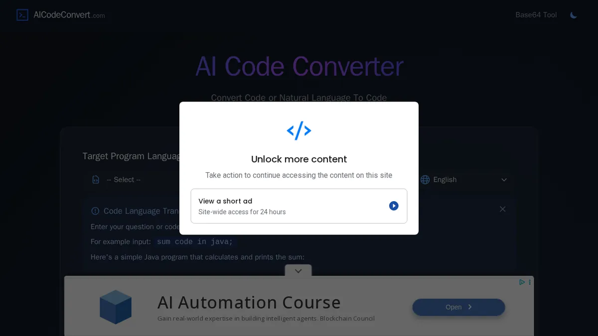AI Code Converter