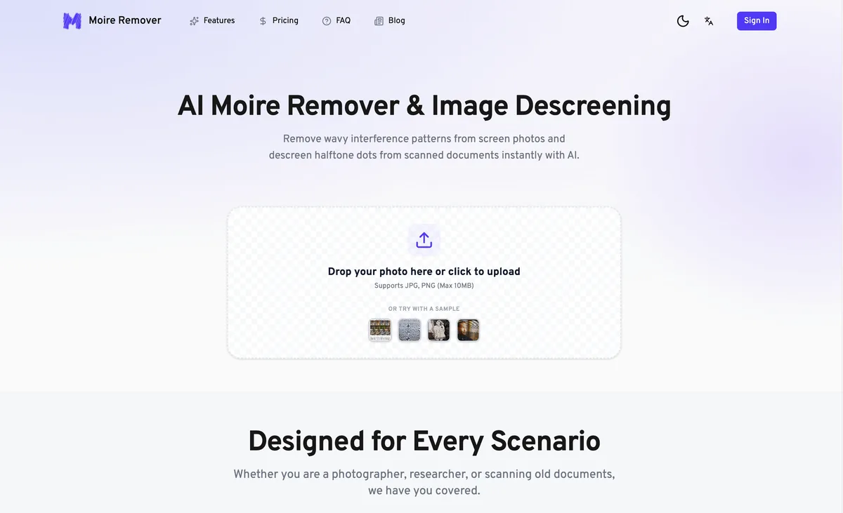 AI Moire Remover