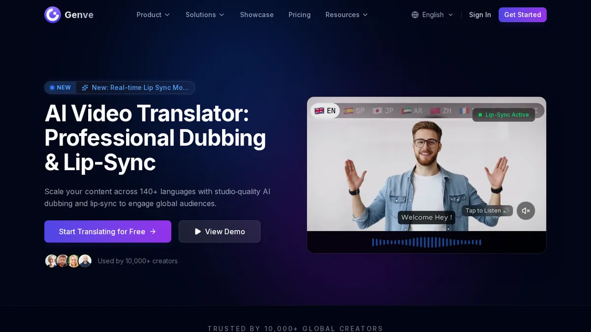 AI Video Translator & Dubbing with Lip