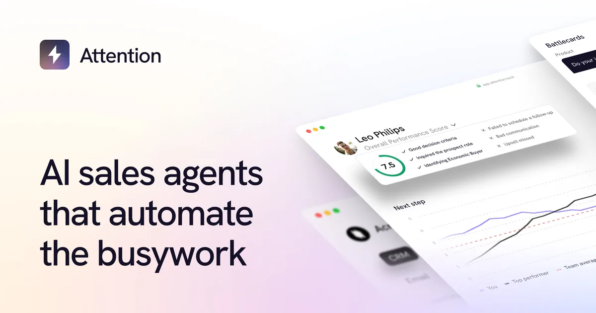 Attention | AI agents that learn from your best sales con…
