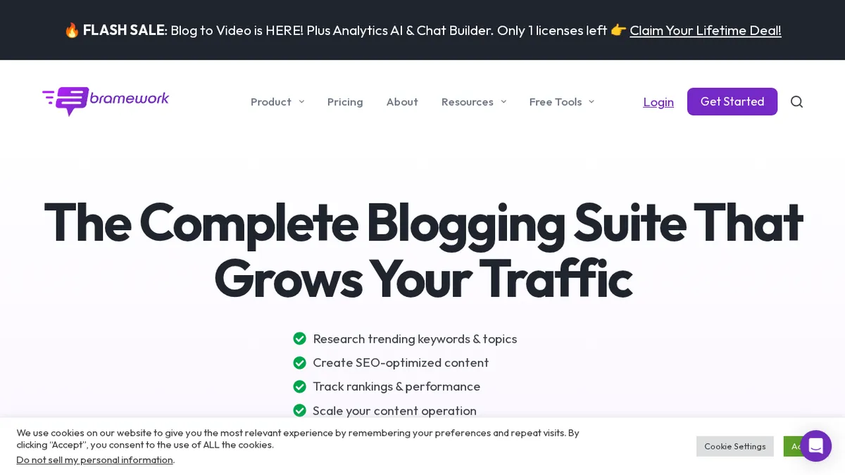 Bramework | AI writer that helps you write blogs 10X faster