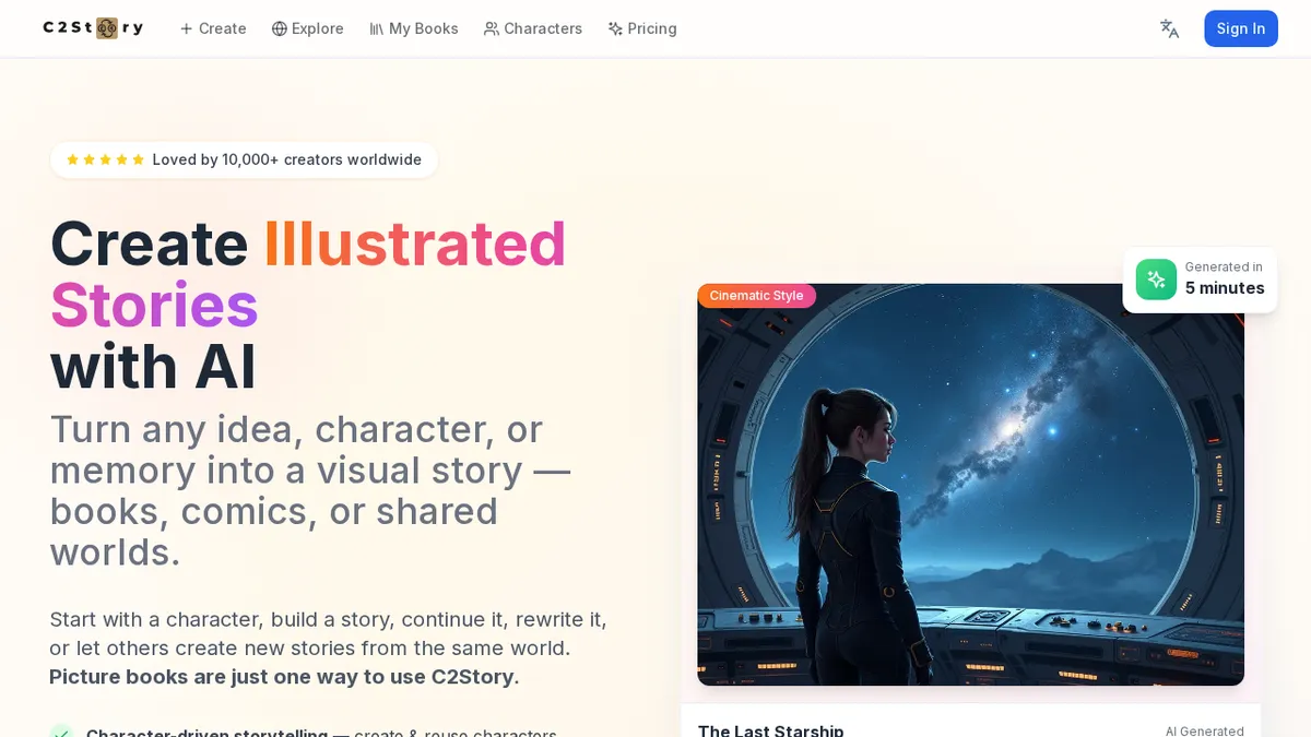 C2Story – AI Story Creation Platform