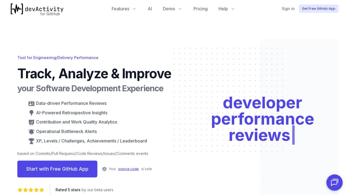 devActivity screenshot