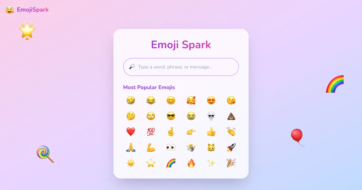 Emoji Spark ✨ | AI Emoji Finder: Search, Copy & Paste Emojis Easily screenshot