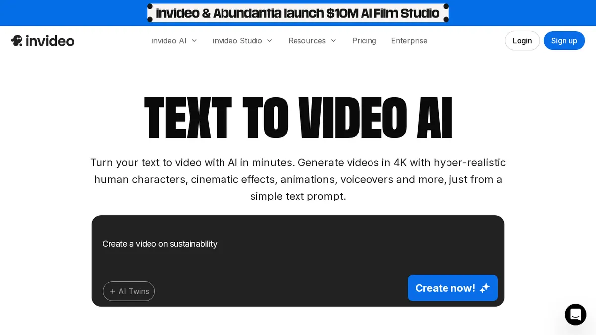 Free Text to Video AI Tool