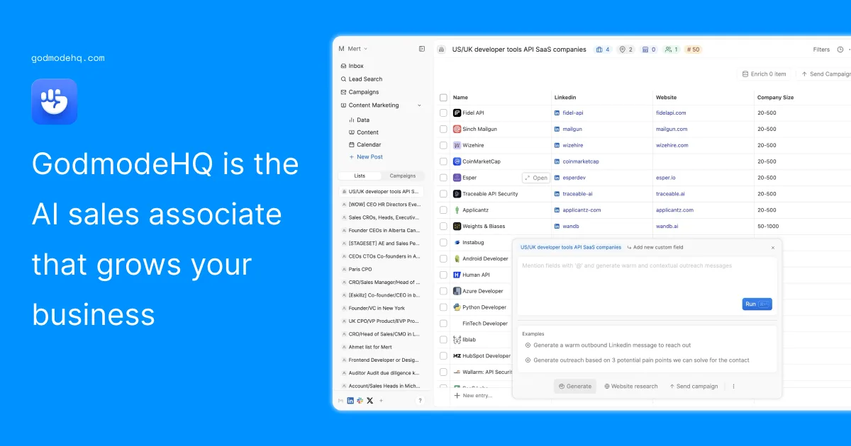 GodmodeHQ ✊ | Sales & Marketing AI that grows your busine…