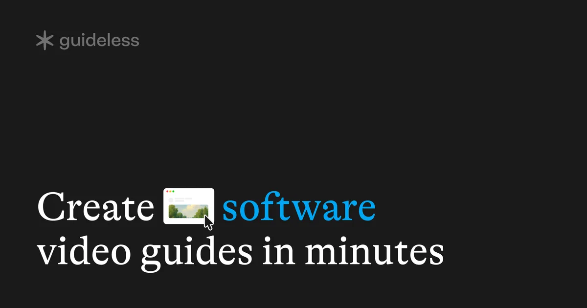 Guideless: AI Documentation & Video Guides
