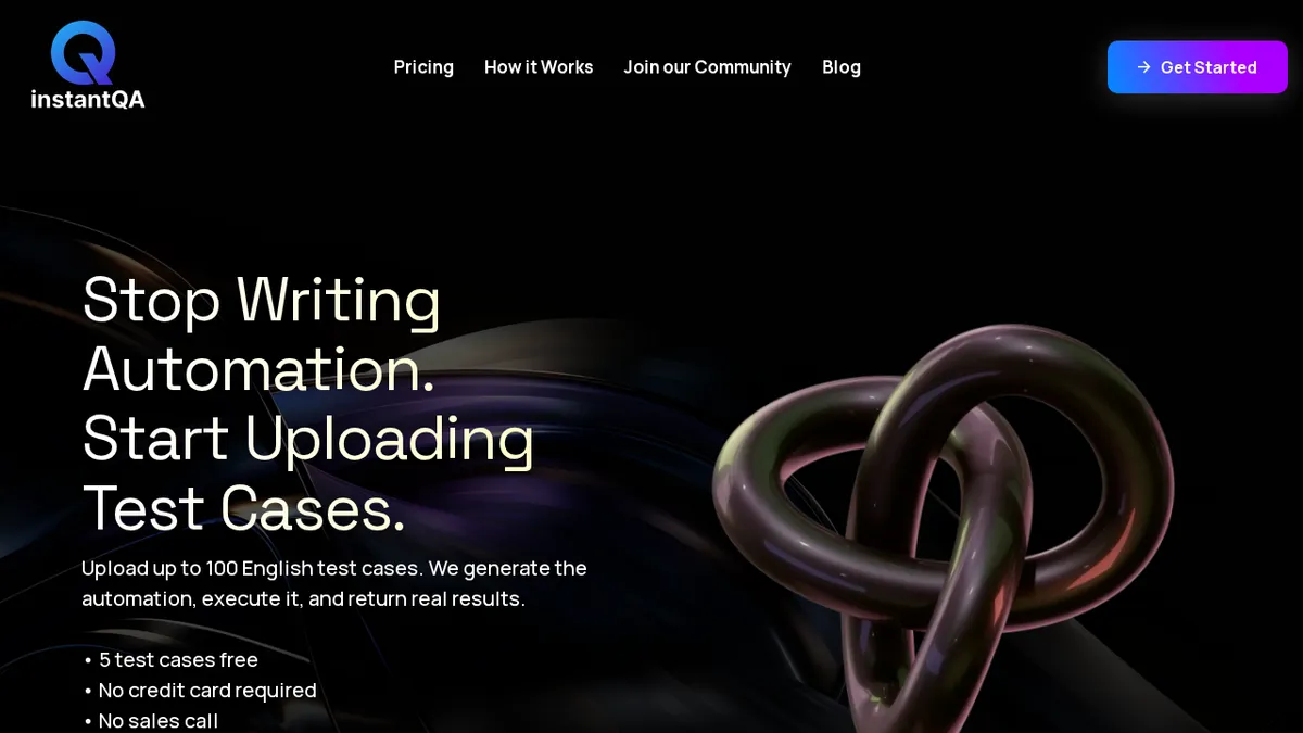 instantQA – Start Generating Scripts and Test Instantly