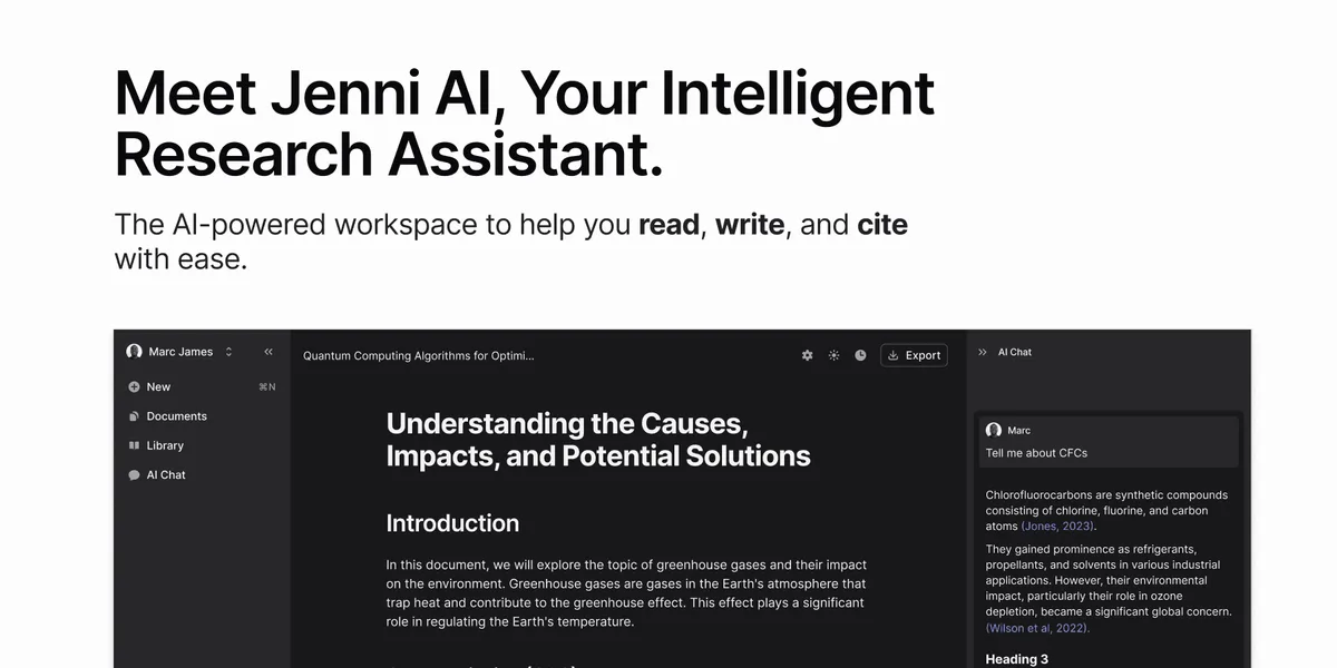 Jenni | AI Academic Writer & Research Tool for Students &…