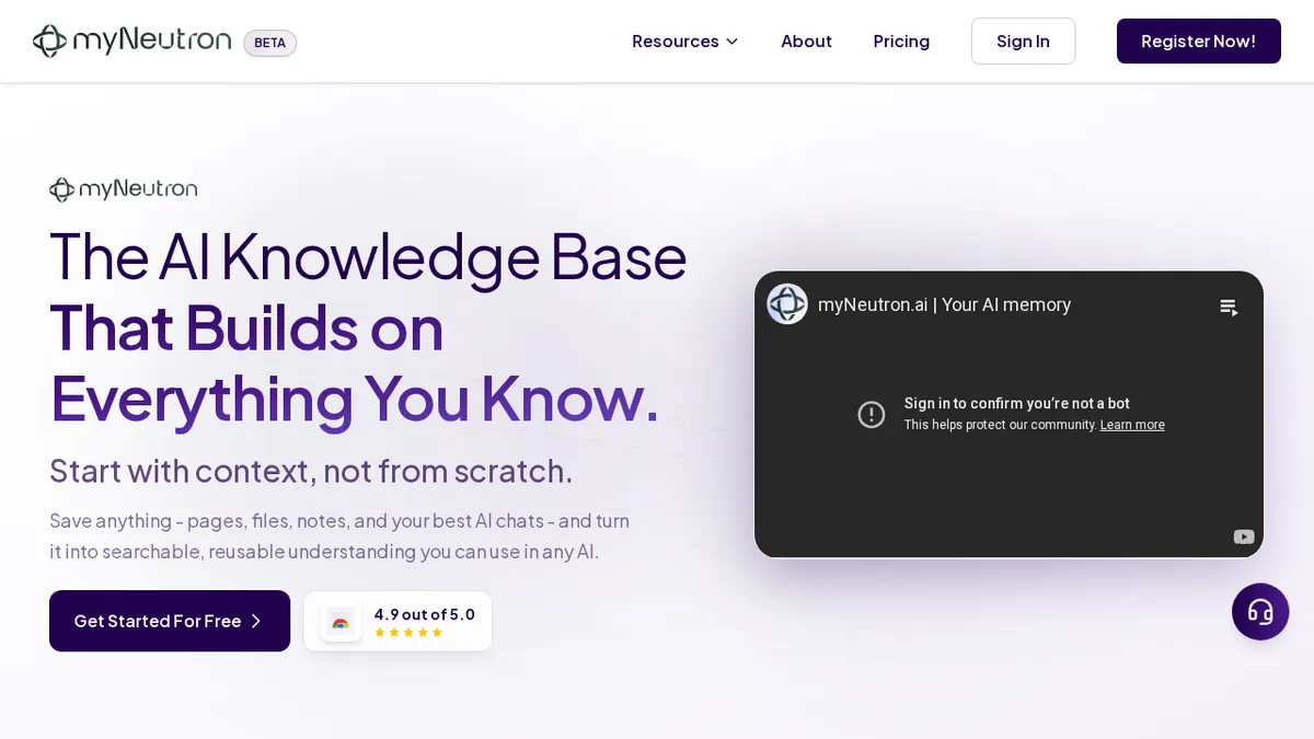 myNeutron: Your Personal AI Knowledge base