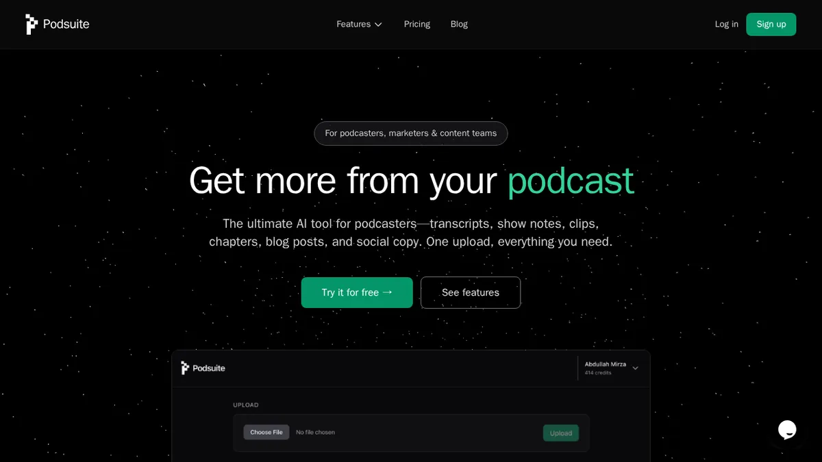 Podsuite – Podcast transcription & show notes, done right