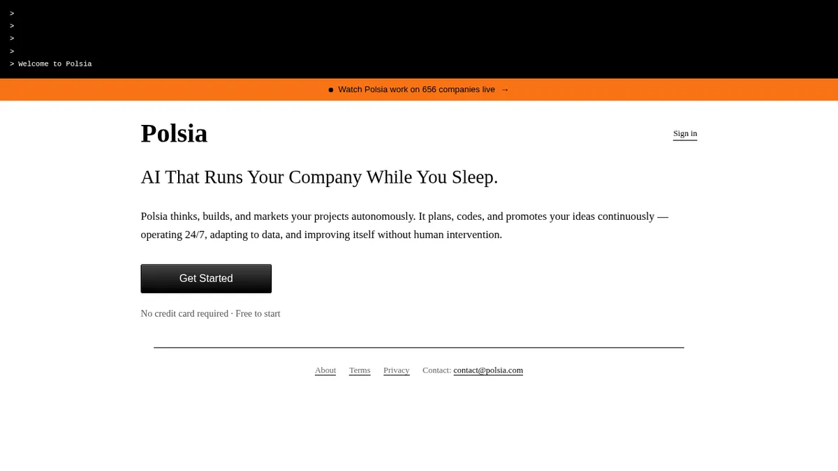 Polsia — AI That Runs Your Company While You Sleep