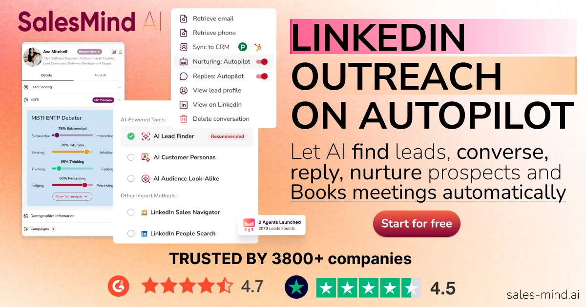 SalesMind AI | LinkedIn Outreach Automation & B2B Lead Ge…