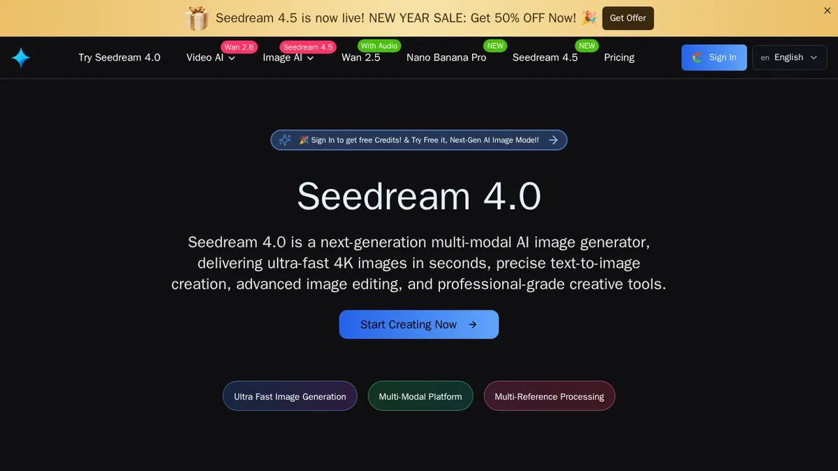 Seedream 4.0: Free Online AI Image Generator & Editor