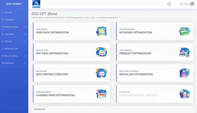 SEO GPT: A Free AI Tool with 300+ Ways to Write Optimized… screenshot