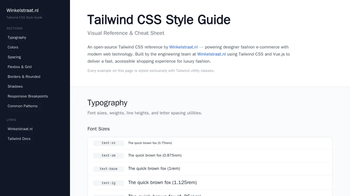 Tailwind CSS Style Guide