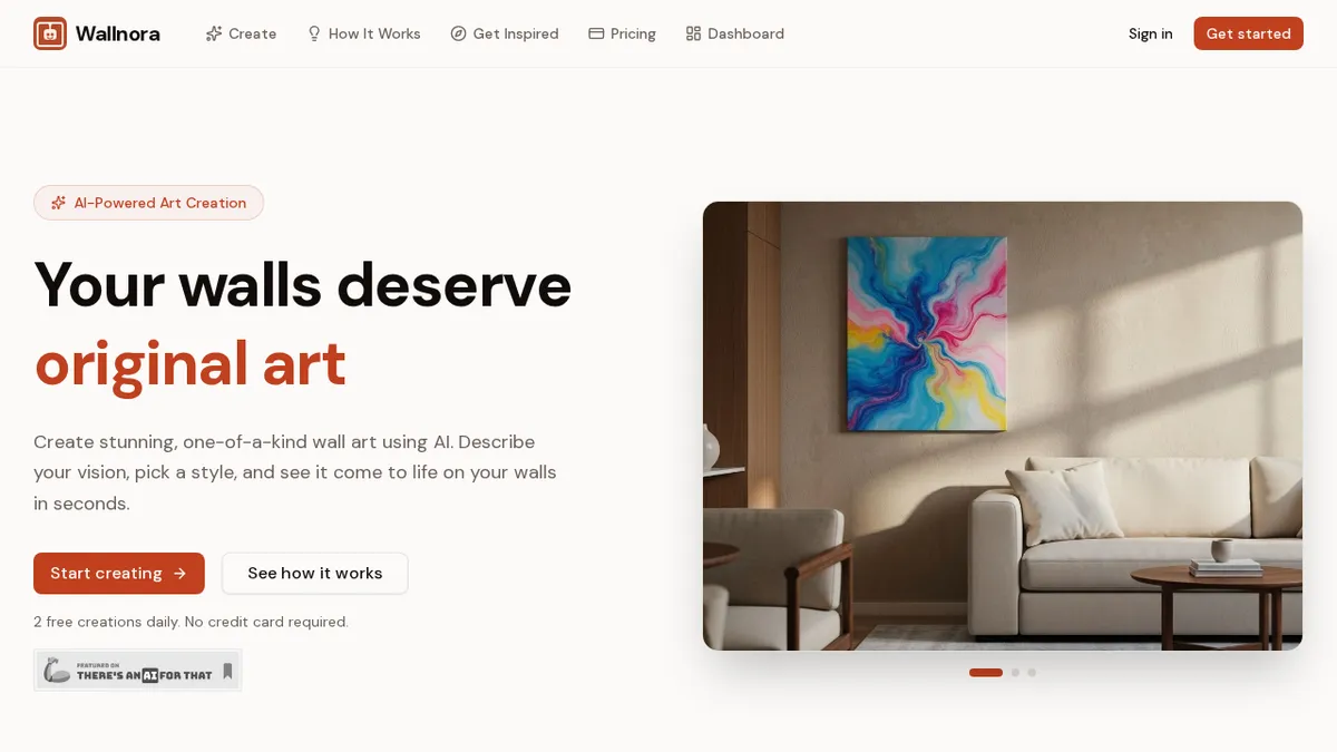 Wallnora - AI Wall Art Creator