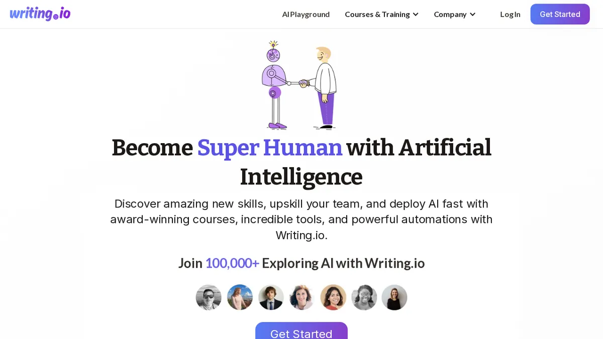Writing.io - The #1 Platform for AI Education & Learning screenshot