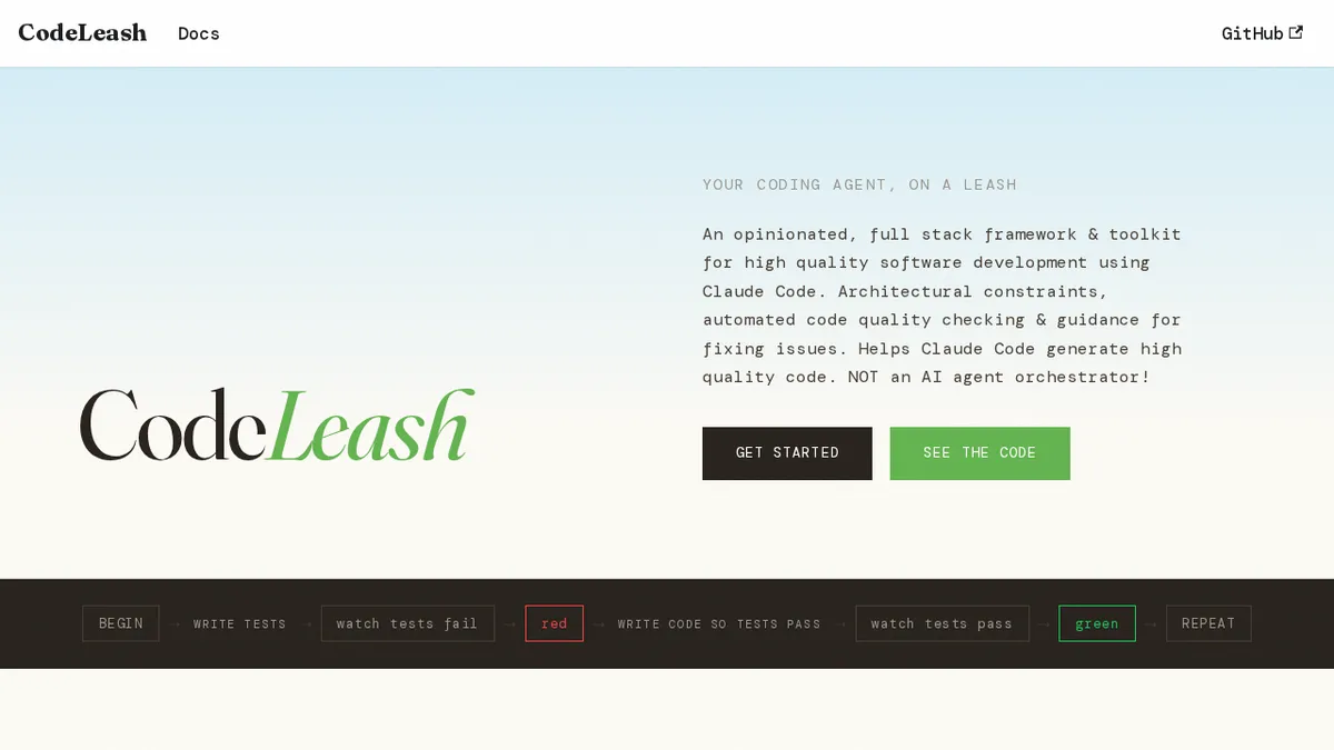 Your coding agent, on a leash